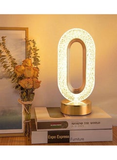 Crystal Touch Lamp, LED Crystal Light Illuminated in Multiple Colors, Night Lamp and Decorative Nightlight with 3D Diamond Design, Moonlit Crystal Globe, LED Lamp with Multi-Color Remote Control, Dimmable USB Rechargeable Desk Lamp for Bedroom, Living Room, Home, and Office, Transparent.