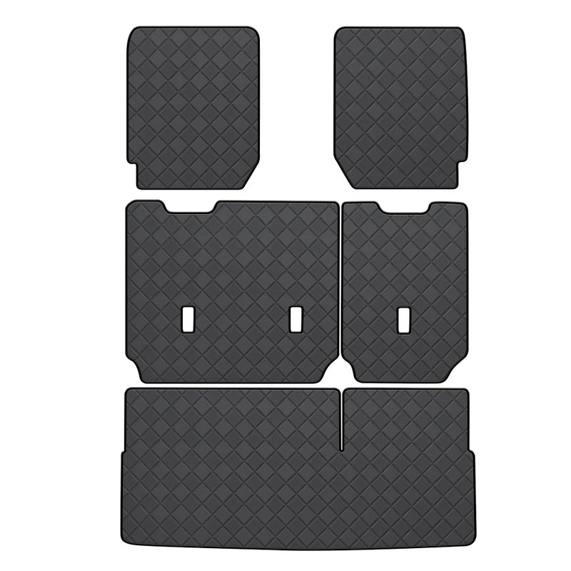 TTX LIGHTING Cargo Liner Backrest Mat for Chevy TahoeGMC Yukon Not for XL 20152020 7 Seats with 2nd Row Bucket Seats 2nd 3rd Row Back Seat Protector Leather Mat for Chevrolet Accessories - Image 3