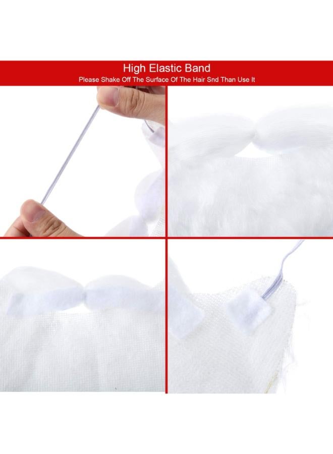 Pack Of 3 Santa Fake White Beard - Image 3