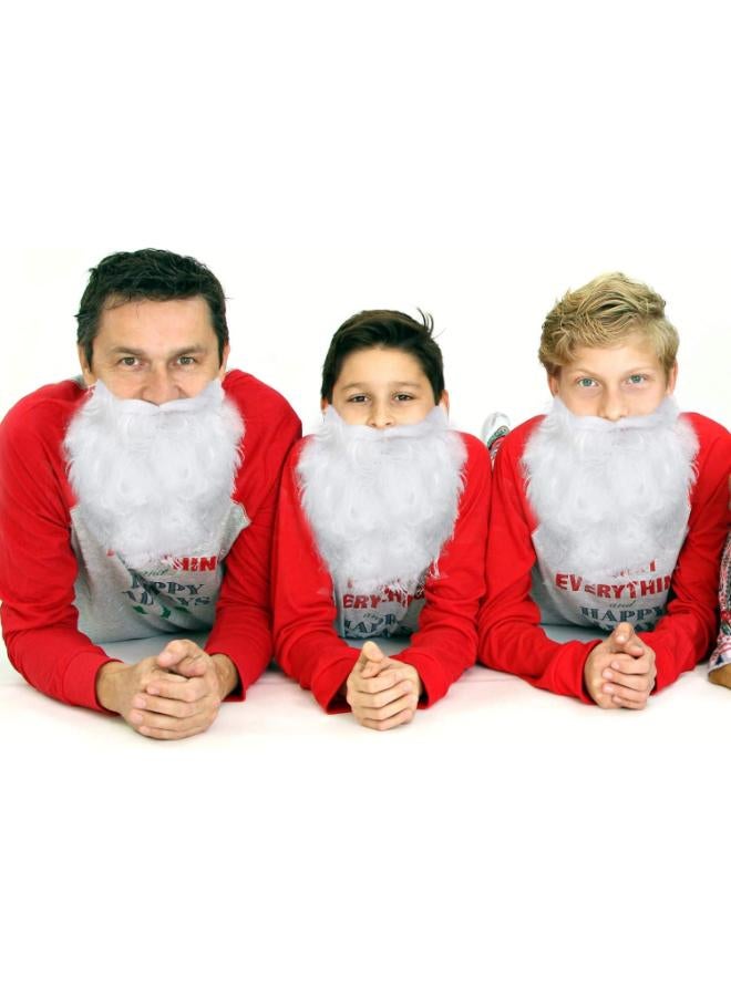 Pack Of 3 Santa Fake White Beard - Image 4