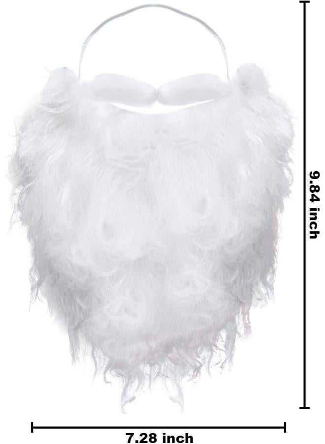 Pack Of 3 Santa Fake White Beard - Image 2