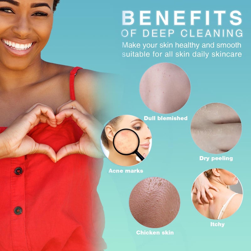 UJFQBH 6 Pieces African Bath Sponge African Net Long Net Bath Sponge Exfoliating Shower Body Scrubber Back Scrubber Skin Smoother,Great for Daily Use (Pink, Yellow, Purple, Blue, Black, Off-White) - Image 5