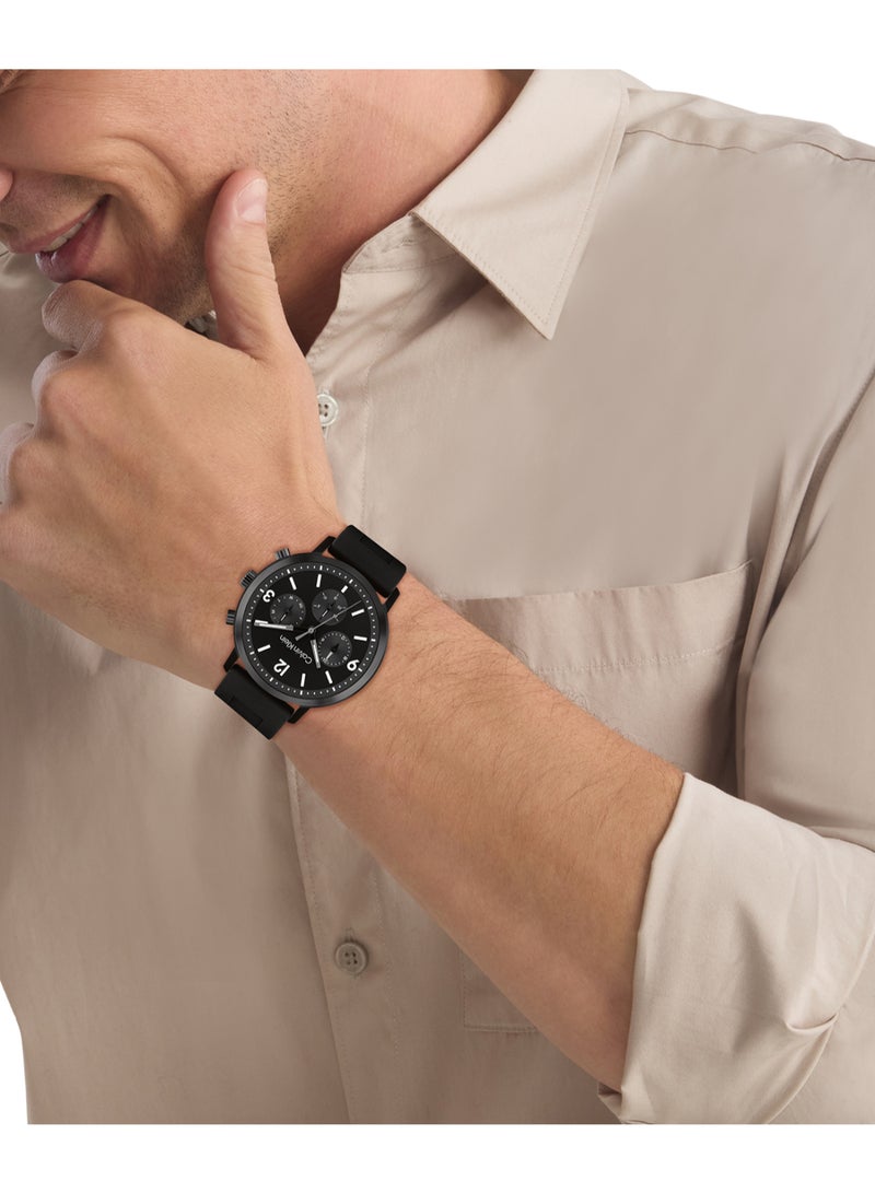 CALVIN KLEIN Round Analog Men's Black Case Watch - 25200461 - Image 4