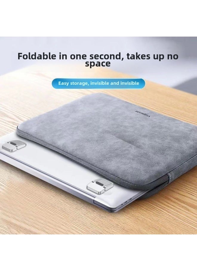 Generic - Lightweight Notebook Stand Invisible Height-raising Mini Ultra-thin And Convenient Folding Keyboard Cputer Pad High Cooling Rack-Color:Two-speed Adjustment  Pair - Image 1