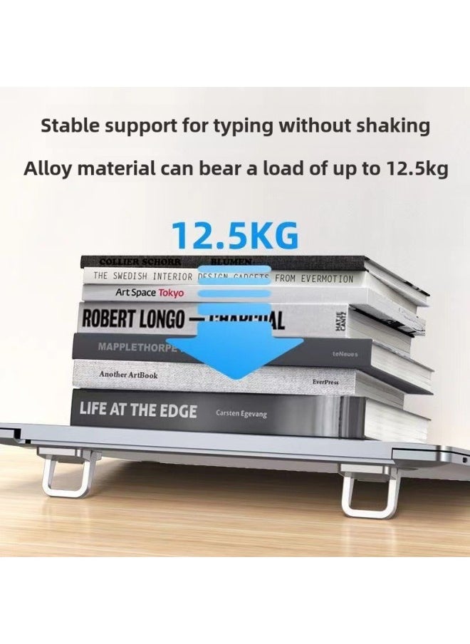 Generic - Lightweight Notebook Stand Invisible Height-raising Mini Ultra-thin And Convenient Folding Keyboard Cputer Pad High Cooling Rack-Color:Two-speed Adjustment  Pair - Image 1