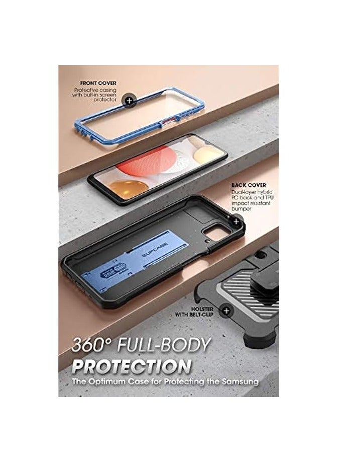 SUPCASE Unicorn Beetle Pro Series Case Designed For Galaxy A12 (2021 Release), Rugged Holster Case with Built-in Screen Protector - Tilt - Image 4