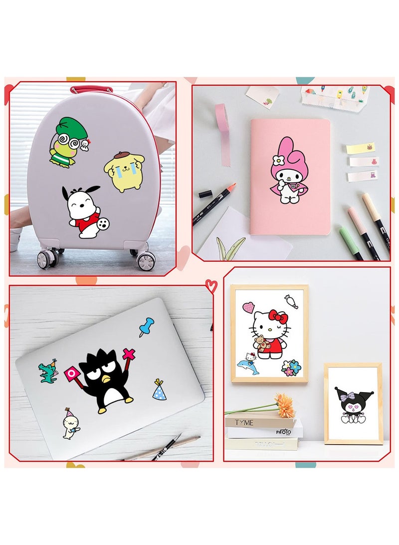 سانريو 8 أوراق ملصقات مقاومة للماء من الفينيل، ملصقات جمالية للكمبيوتر المحمول واللوح التزلج والأمتعة وزجاجة المياه وحزم ملصقات جرافيتي - Image 4