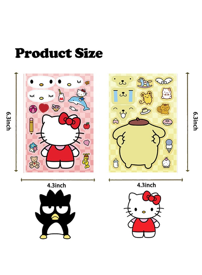 سانريو 8 أوراق ملصقات مقاومة للماء من الفينيل، ملصقات جمالية للكمبيوتر المحمول واللوح التزلج والأمتعة وزجاجة المياه وحزم ملصقات جرافيتي - Image 2