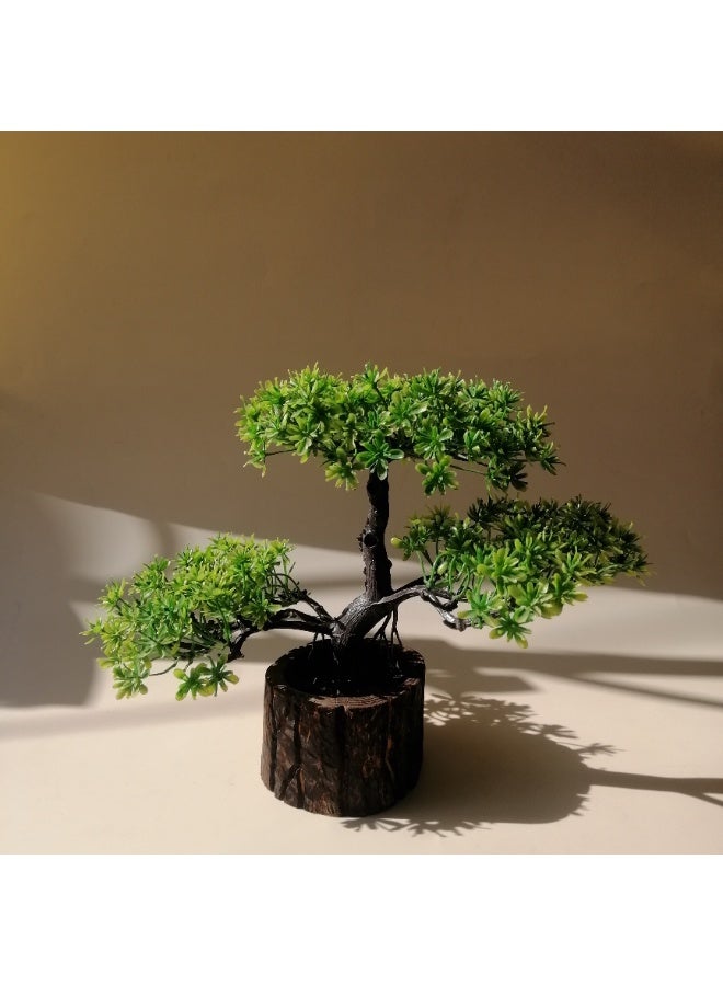 ارك شجرة بونساي صناعية على قاعدة خشبية - Image 5