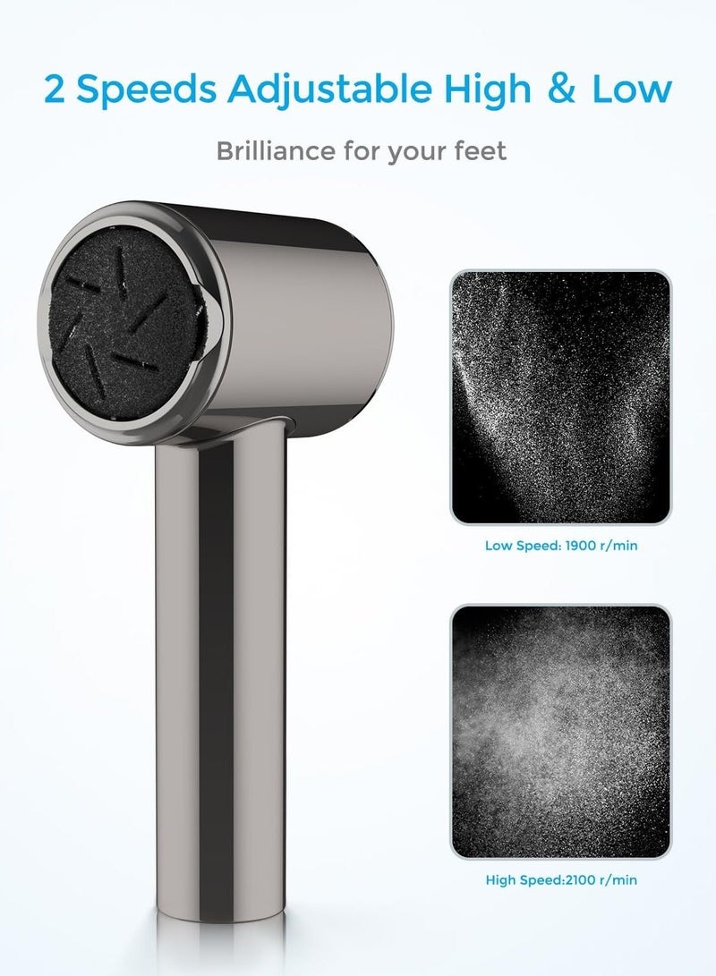 Electric Foot Callus Remover (with Dander Vacuum) Rechargeable Electric Callus Remover For Feet,Electric Pedicure Electric Foot File Kit,Professional Pedi Feet Care Tool For Dead,Hard Cracked Dry Skin - Image 5