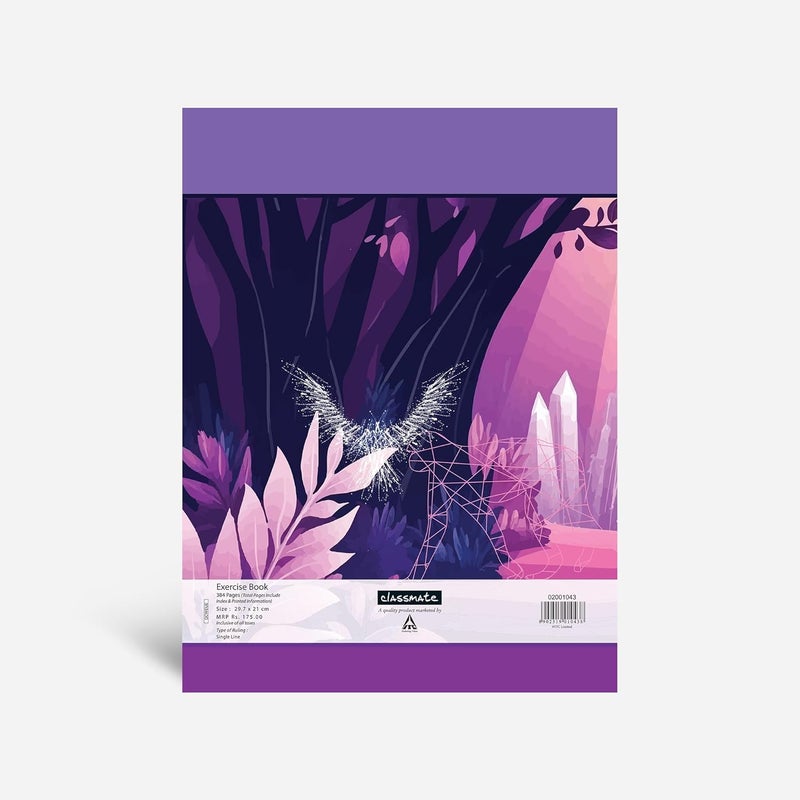 classmate Long Book| 384 Pages | Single Line | 29.7cm x 21.0cm | Pack of 4 | Long Size Ruled Notebook for School Students - Image 2