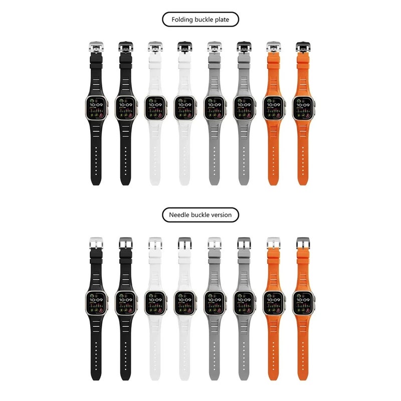Bluejw Replacement Sport Style Soft Silicone Watch Band for Apple Watch Ultra 2 49mm, Series 9/8/7/6/SE 45mm 44mm 42mm – Comfortable & Durable Strap - Image 5