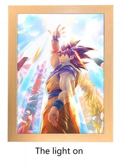 TNGames Dragon Ball Son Goku Black Anime Light Painting Decorative Table Lamps Night Light Anime Sketch Ideas USB Model 23*17cm  - Image 3