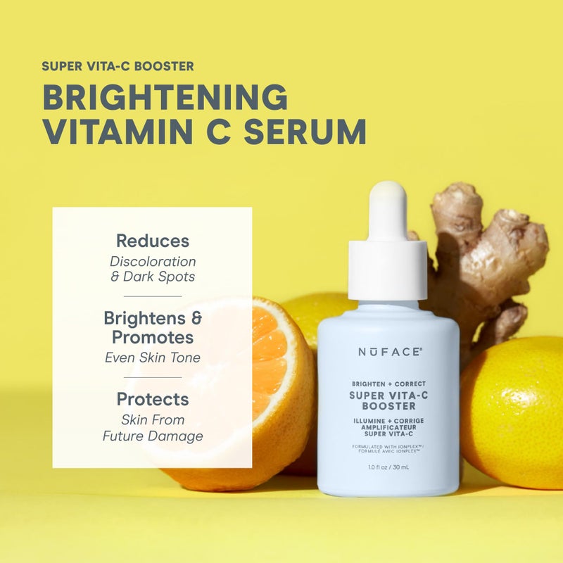 NuFACE Vita-C Brightening Face Serum - Vitamin C Serum for Dark Spots & Even Skin Tone + Niacinamide for Soothing Redness - Boosts Results of Microcurrent Treatments, Daily Skin Care (1oz) - Image 2