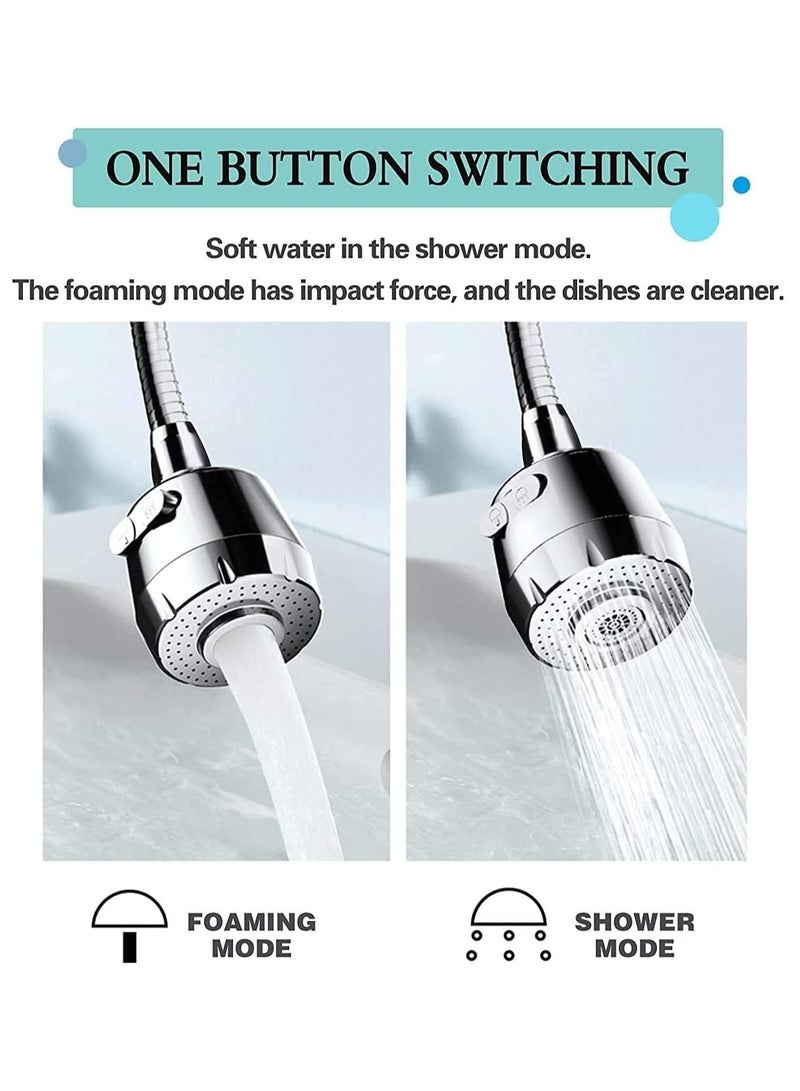 VITION Faucet Sprayer Attachment, 360 Degree Flexible Kitchen Sink Extender, Water Saving Sprayer - Image 3