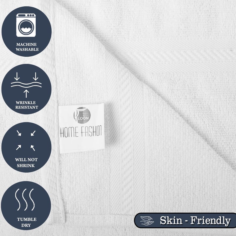 FRESH FROM LOOM Cotton Hand Towel Gym Towel White Set 16X28 Inch 6Pc 500 tc - Image 3