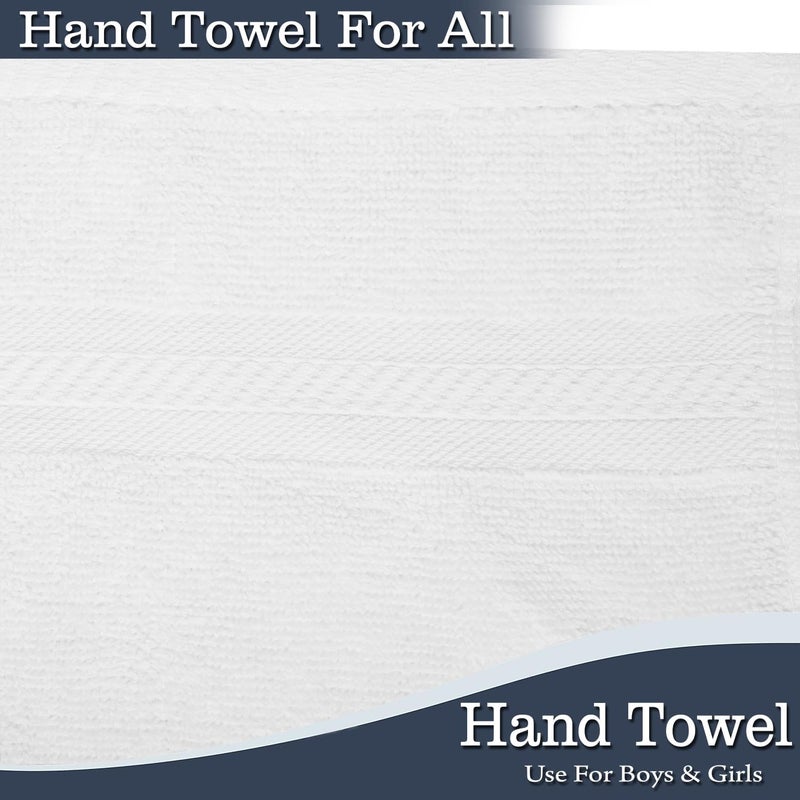 FRESH FROM LOOM Cotton Hand Towel Gym Towel White Set 16X28 Inch 6Pc 500 tc - Image 4