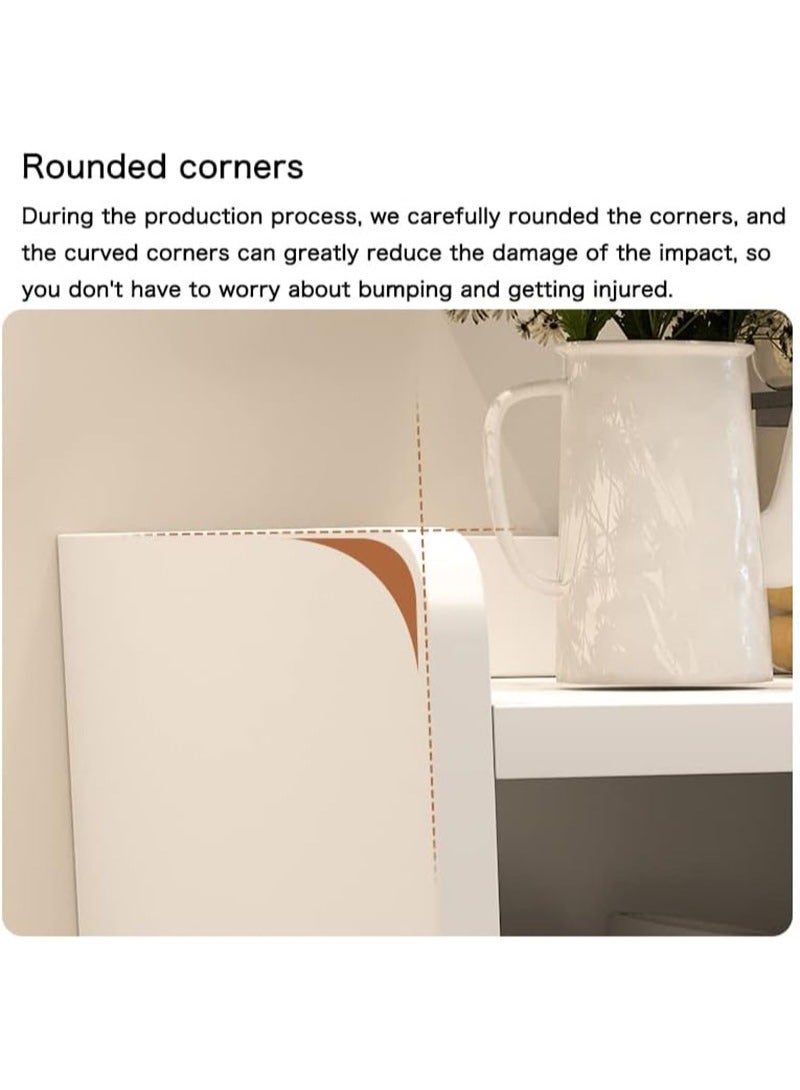 AGD Modern Buffet Sideboard with 2 Storage Drawers White - Image 5