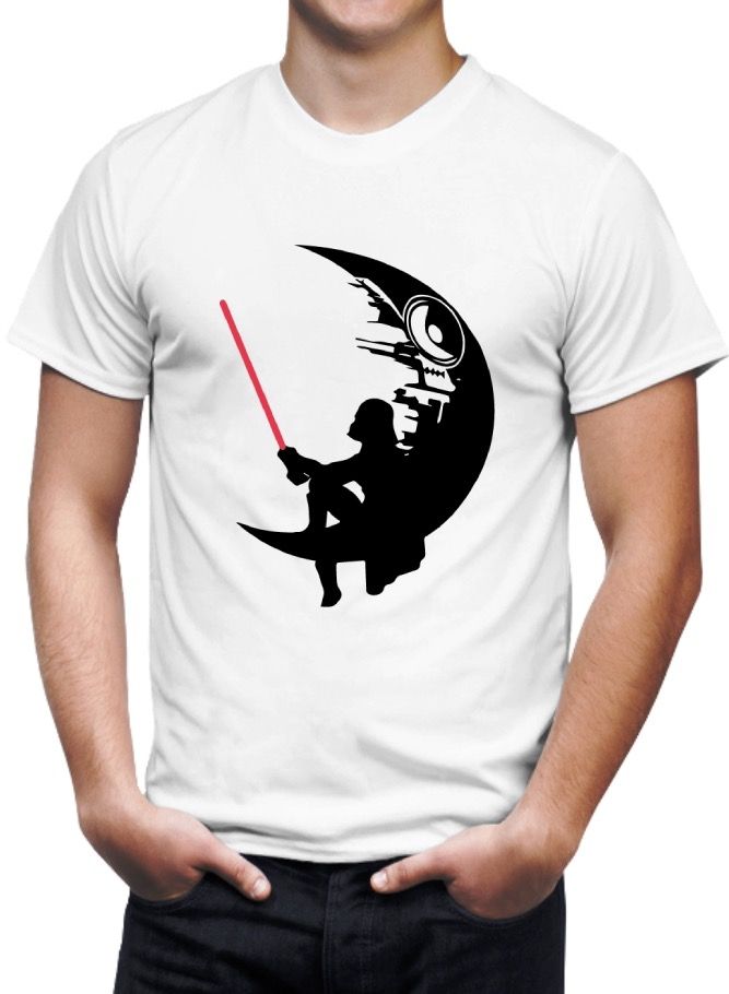 قميص رجالي ناعم مطبوع Starwar Moon - Image 2