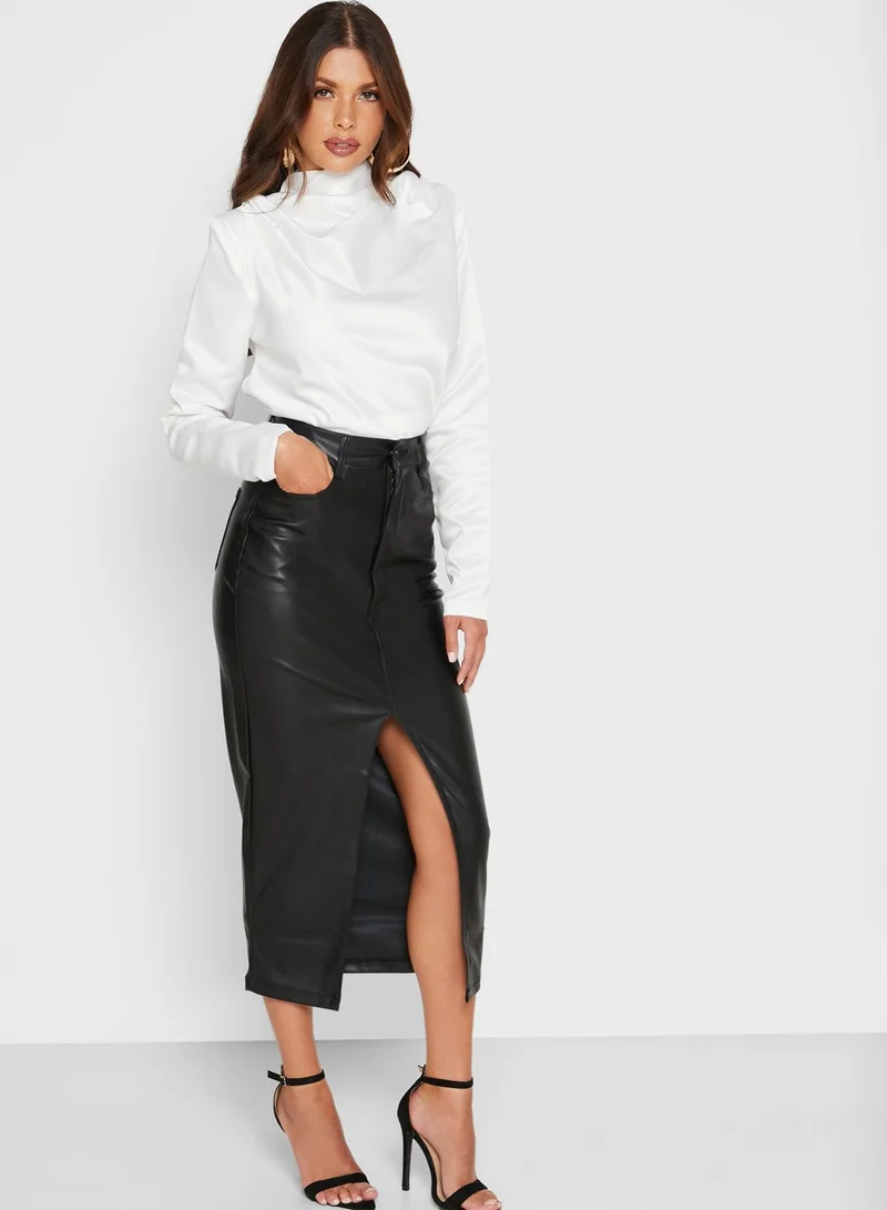 Missguided Front Split Skirt