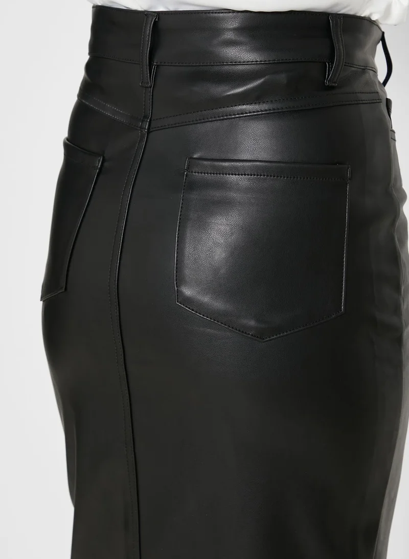 Missguided Front Split Skirt