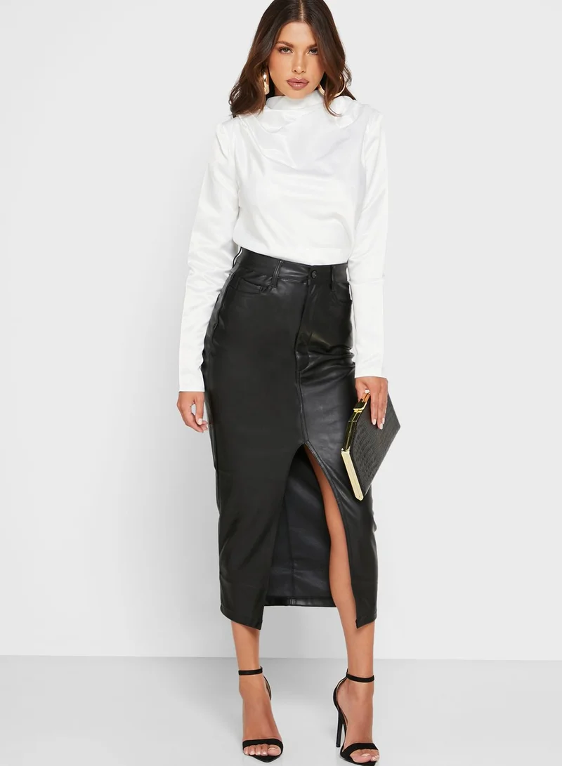 Missguided Front Split Skirt