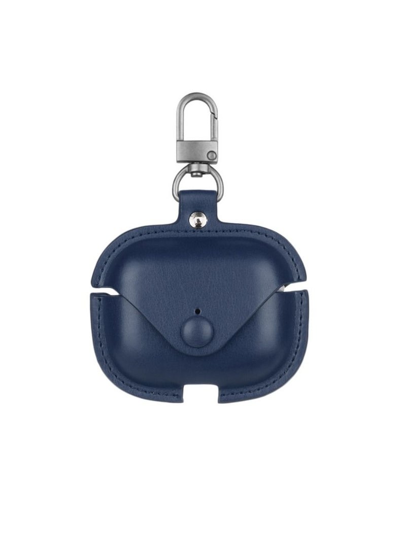 DIGI CORE - Airpods 3 Case Leather Case Cover For Apple Airpods 3rd generation Protective Case With Hook For Airpods 3 Blue - Image 1