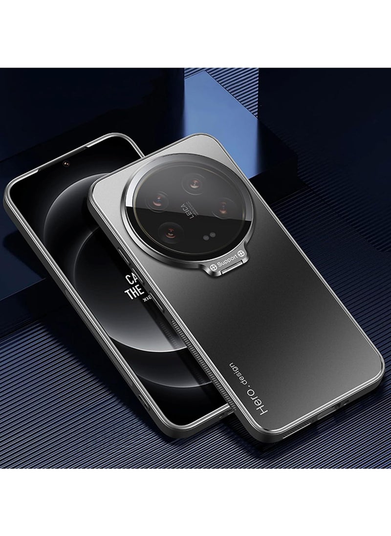 General - Case Compatible with Xiaomi 14 Ultra Slim Shell Film Integrated Mobile Phone Case with Camera Lens Cap PC Hard Cover with Holder for Xiaomi 14 Ultra - Image 1