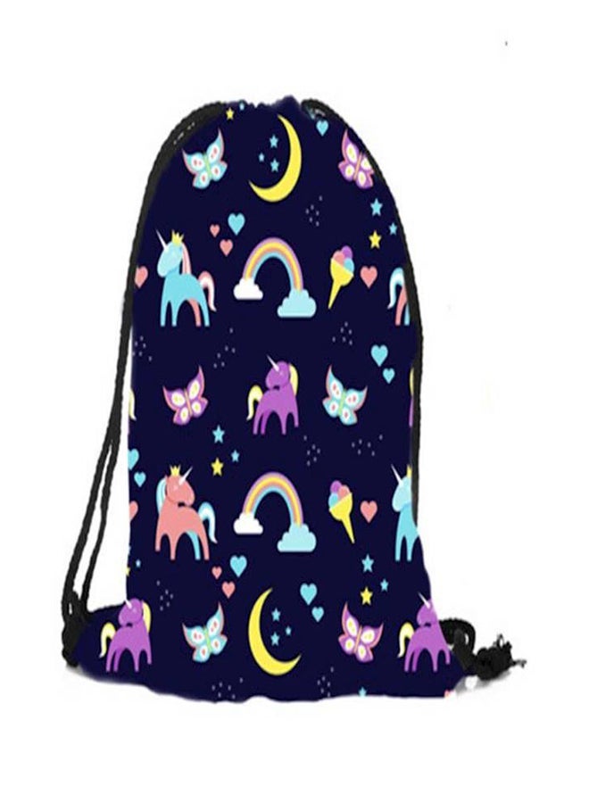 NIBEMINENT 3D Unicorn Printed School Bag For Girls Multi Color - Image 1