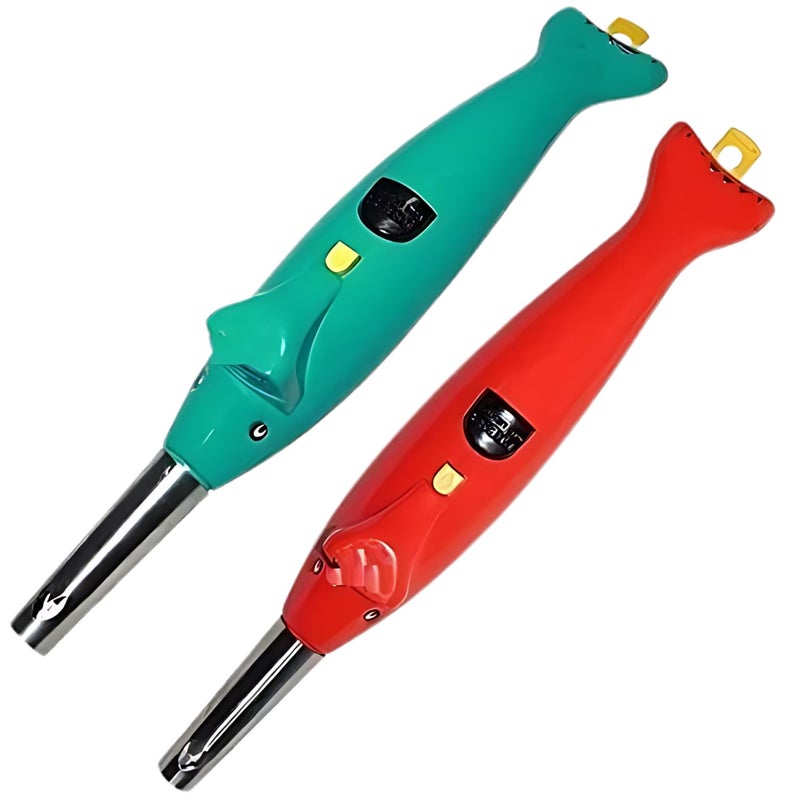 Dolphin Electric Gas Lighter with LED Torch – Versatile Multi-Functional Lighter Featuring a Built-in LED Light for Enhanced Visibility – Perfect for Cooking, Camping, and Emergency Situations