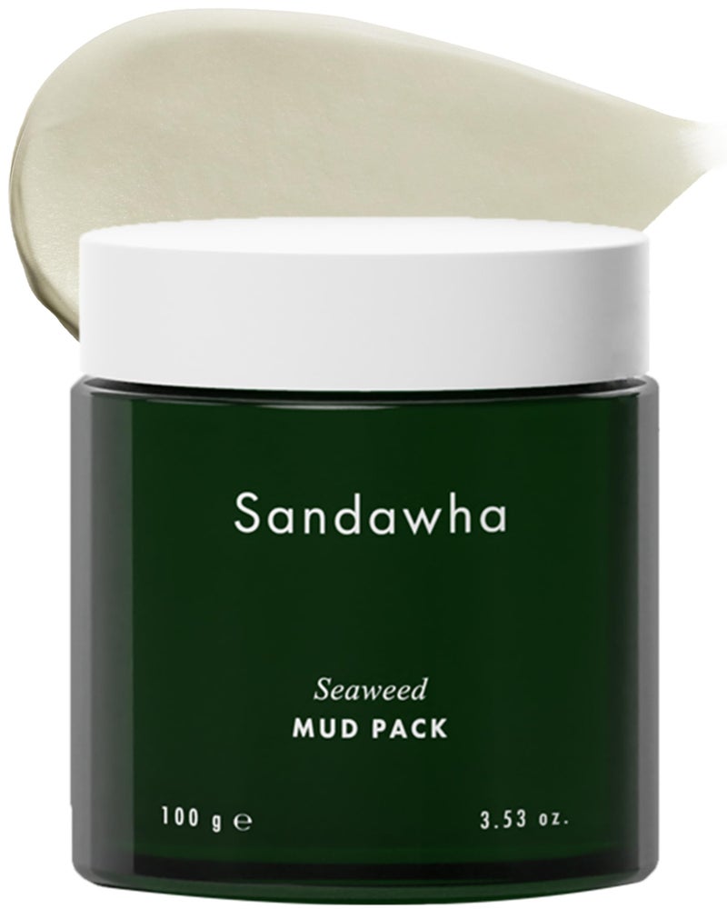 SanDaWha SKINCURE Vegan Seaweed Mud Mask with Kaolin  Bentonite Korean skincare Blackhead Remover Clay Mask for Pore Cleansing Oil Control  Soothing Sensitive Skin 35oz