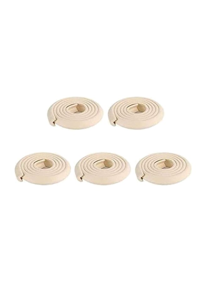 Dubkart 5 Pieces  L Shape Baby Safety Table Edge Corner Protector Guard Cushion Anti Collision Strip Bumper Strip Beige 2M - Image 1