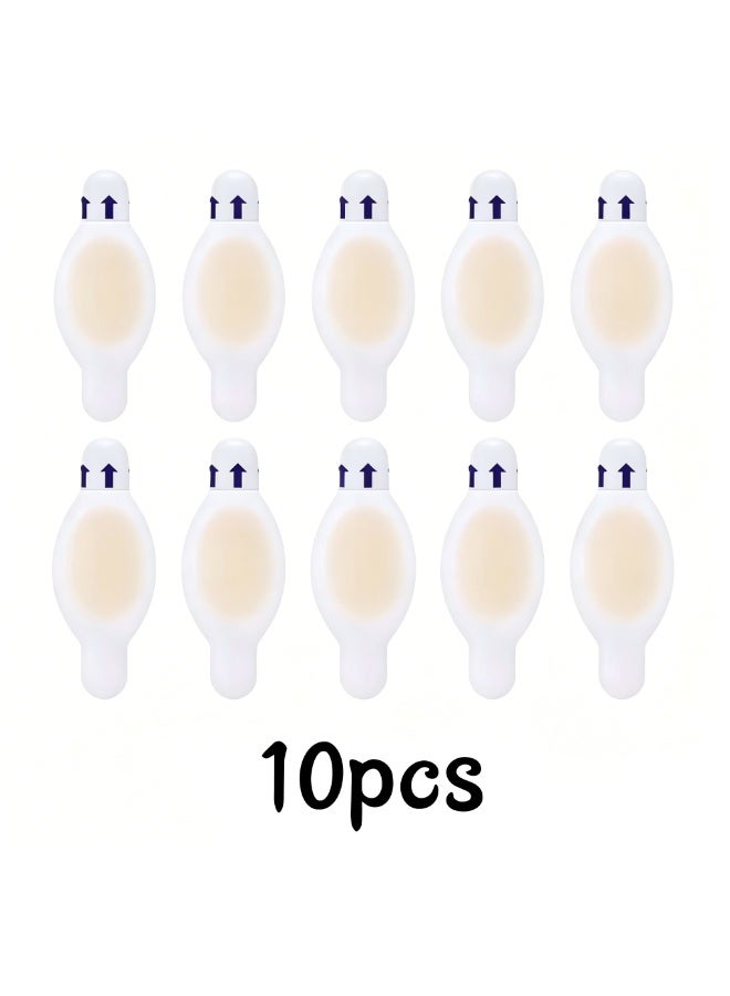 28×69mm Watch-Shaped Invisible Gel Heel Pads, 10-Pack Blister Prevention Stickers for High Heels - Image 1