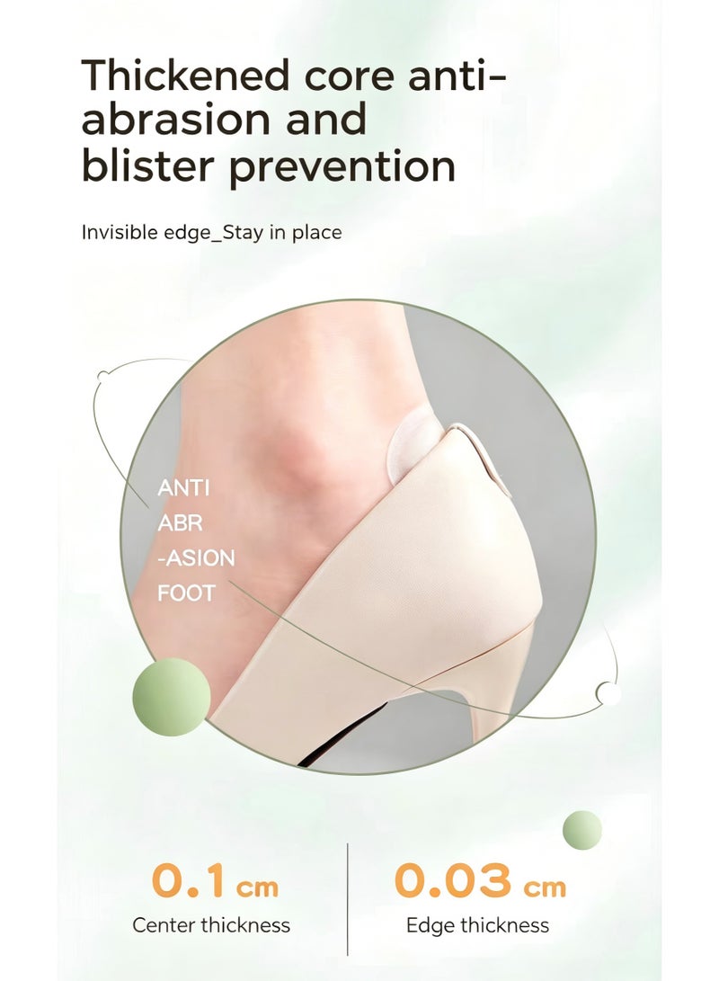 28×69mm Watch-Shaped Invisible Gel Heel Pads, 10-Pack Blister Prevention Stickers for High Heels - Image 3