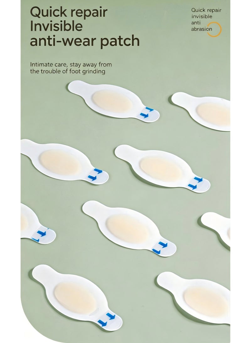 28×69mm Watch-Shaped Invisible Gel Heel Pads, 10-Pack Blister Prevention Stickers for High Heels - Image 5