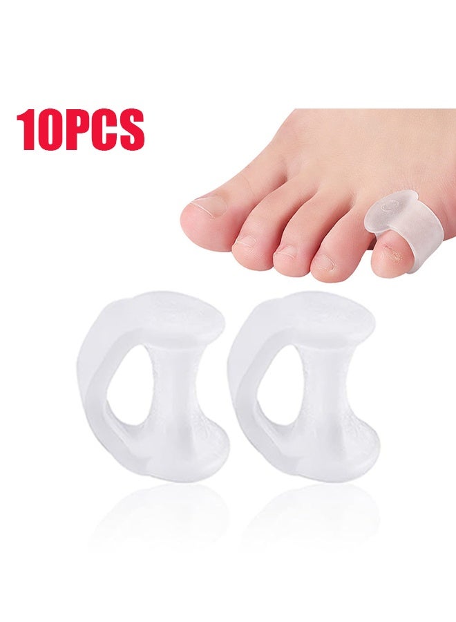 10PCS Gel Toe Separator, Pinky Toe Spacers, Little Toe Cushions Straightener Bunion Corrector for Preventing Rubbing & Relieving Pressure, Pain Relief from Overlapping Toes, Blisters, and Corns - Image 1