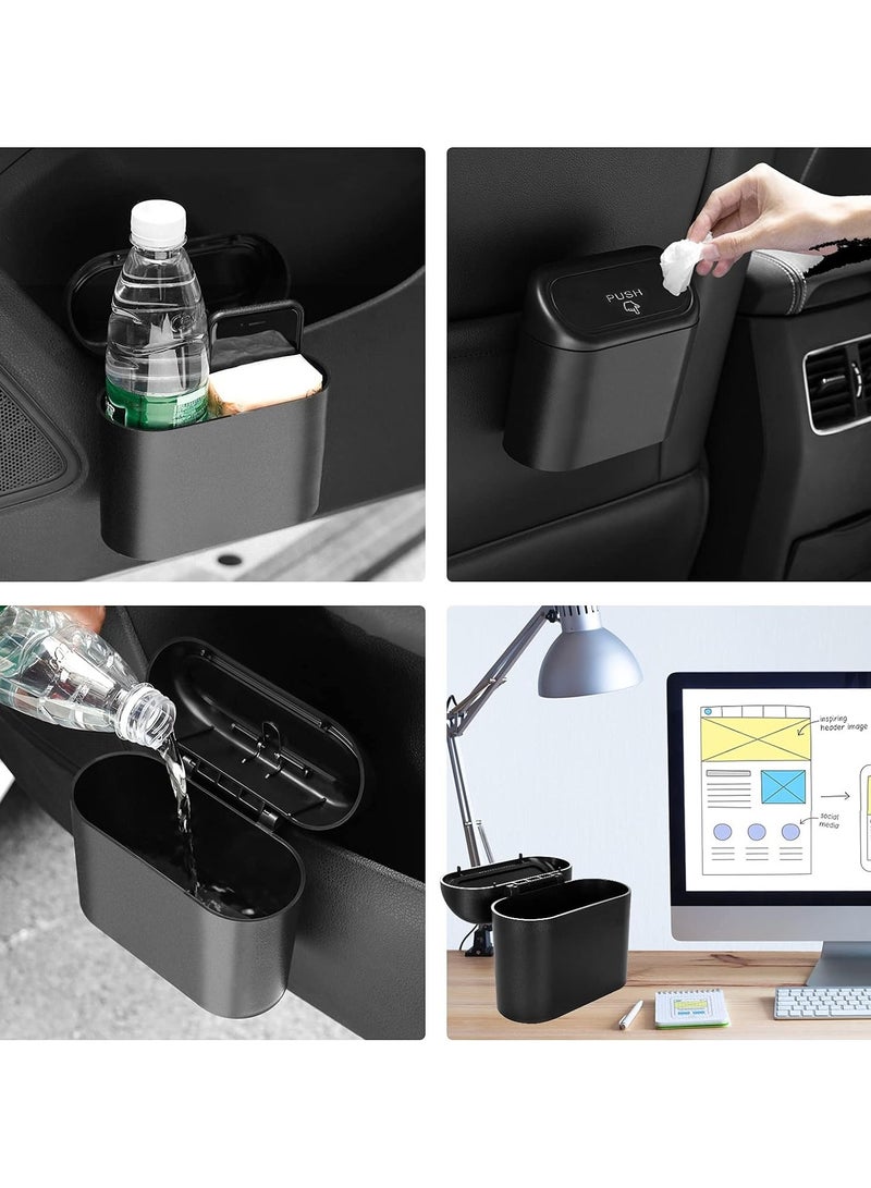 Multi Purpose Trash Bin for Car and Office Space Black  - Image 2