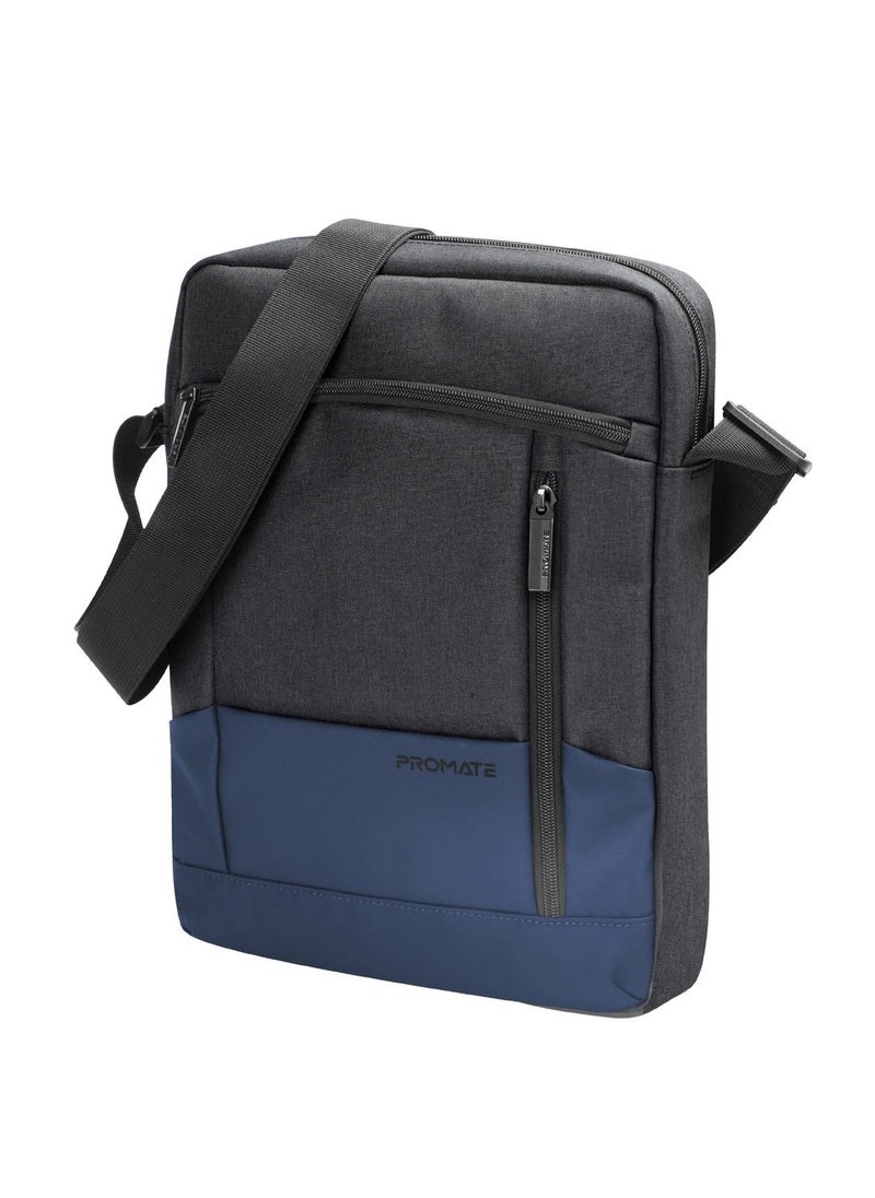 PROMATE Promate Hand Bag, Premium Lightweight Laptop/Tablet Shoulder Bag with Accessible Front Pocket, Water-Resistance, Compatible with 13-inch Tablets, Laptops, Satchel-HB.Blue  - Image 1