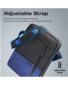 PROMATE Promate Hand Bag, Premium Lightweight Laptop/Tablet Shoulder Bag with Accessible Front Pocket, Water-Resistance, Compatible with 13-inch Tablets, Laptops, Satchel-HB.Blue  - Image 5