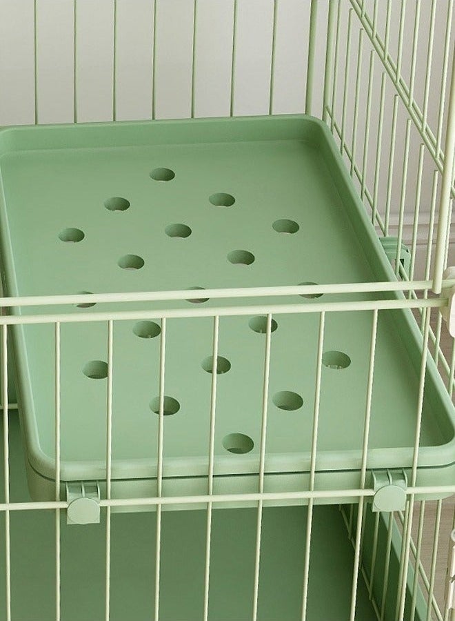 WALALLA 3-Tier Cat Cage Pet Playpen Crate Kennel, Includes 2 Adjustable Resting Platforms, Removable Leak-Proof Pan, No Litter Box, Green - Image 3