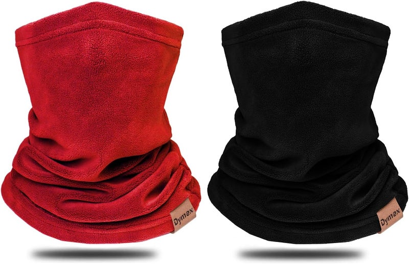 Dymex 2 PCS Kids Neck Warmer Gaiter Winter Fleece Neck Cover Balaclava Windproof Face Cover Mask for Ski Motorcycle - Image 1
