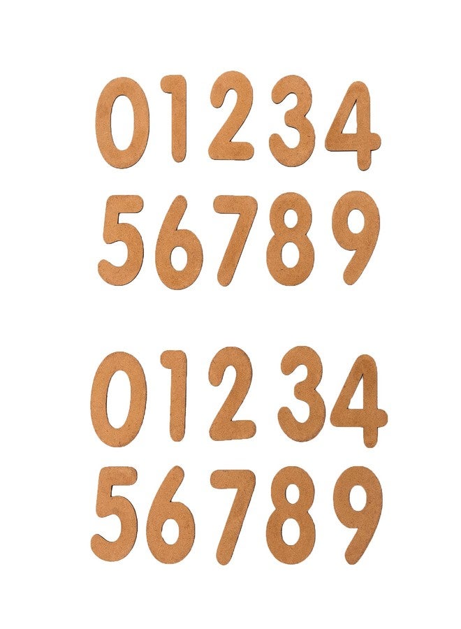 IVEI DIY Wood Sheet Craft - MDF Cutouts Numbers - Plain MDF Blanks Cutouts Numbers (Small) - Set of 20 Wooden Numbers for Painting Wooden Sheet Craft, Decoupage, Resin Art Work & Decoration - Image 1