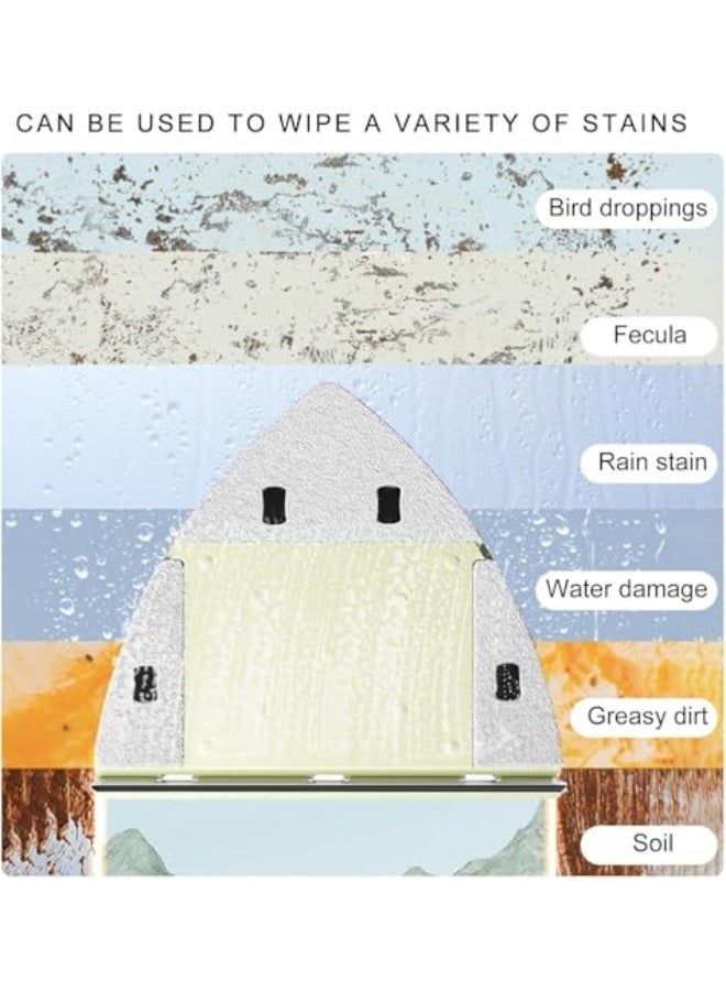 منظف نوافذ مغناطيسي مزدوج الجوانب قابل للتعديل مع خزان ماء، منظف نوافذ مزدوج الجوانب للاستخدام في المباني العالية والمنازل، آمن وفعال لتنظيف الأسطح الزجاجية (زجاج بسماكة 5-25 مم، أخضر) - Image 4