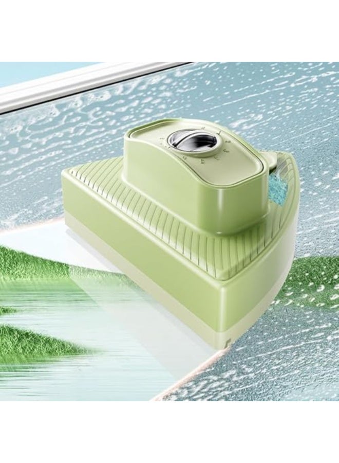 منظف نوافذ مغناطيسي مزدوج الجوانب قابل للتعديل مع خزان ماء، منظف نوافذ مزدوج الجوانب للاستخدام في المباني العالية والمنازل، آمن وفعال لتنظيف الأسطح الزجاجية (زجاج بسماكة 5-25 مم، أخضر) - Image 2