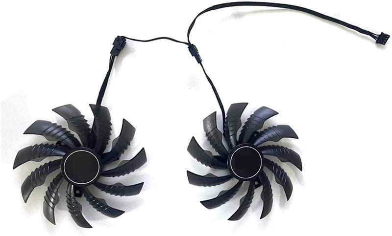 Youngran 95mm PLD10010S12H 4PIN RTX3060 GPU Fan Compatible for RTX3060 Ti Eagle Compatible for Gigabyte GTX 1650 1660Ti RTX 2060 2070 Graphics Card Fans Leisurely (Blade Color : 2PCS) - Image 1