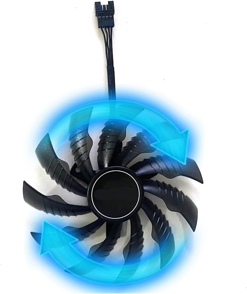 Youngran 95mm PLD10010S12H 4PIN RTX3060 GPU Fan Compatible for RTX3060 Ti Eagle Compatible for Gigabyte GTX 1650 1660Ti RTX 2060 2070 Graphics Card Fans Leisurely (Blade Color : 2PCS) - Image 5