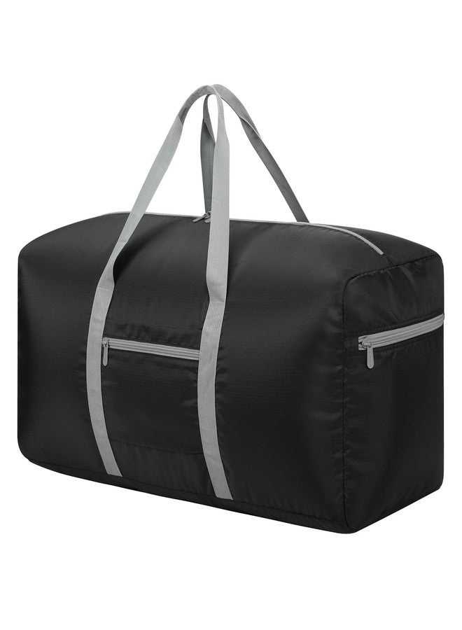 iFARADAY Foldable Duffle Bag for Travel - 30 inch / 75L Large Spare Travel Duffel Bag Lightweight with Trolley Sleeve - Black - Image 1