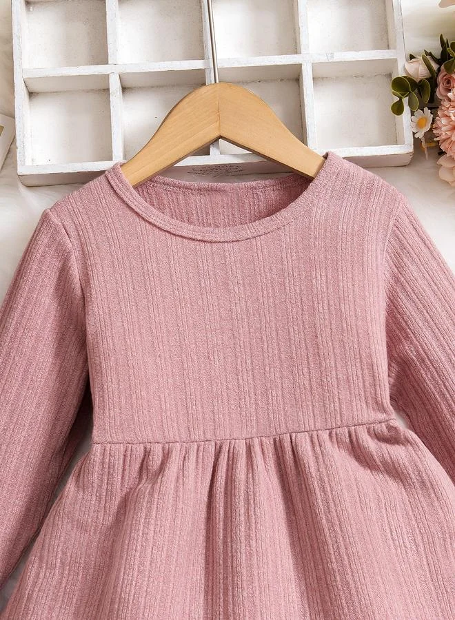 Take Two  Girls Pink Knitted Ruffle Hem Top And Pyjama Set for Women | Best Price UAE