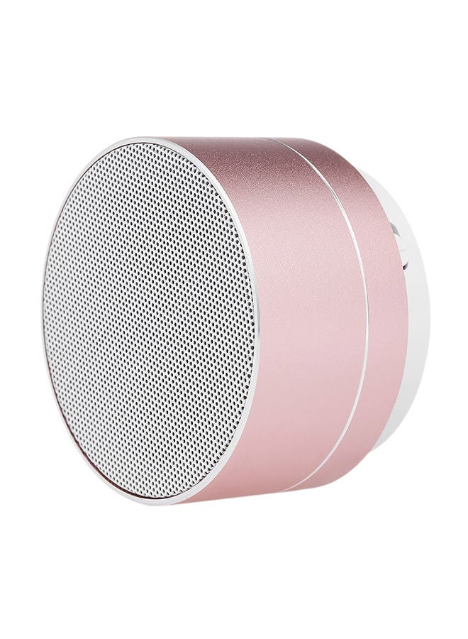 NIBEMINENT Portable Wireless Bluetooth Speaker With TF Card Slot And LED Light Rose Gold