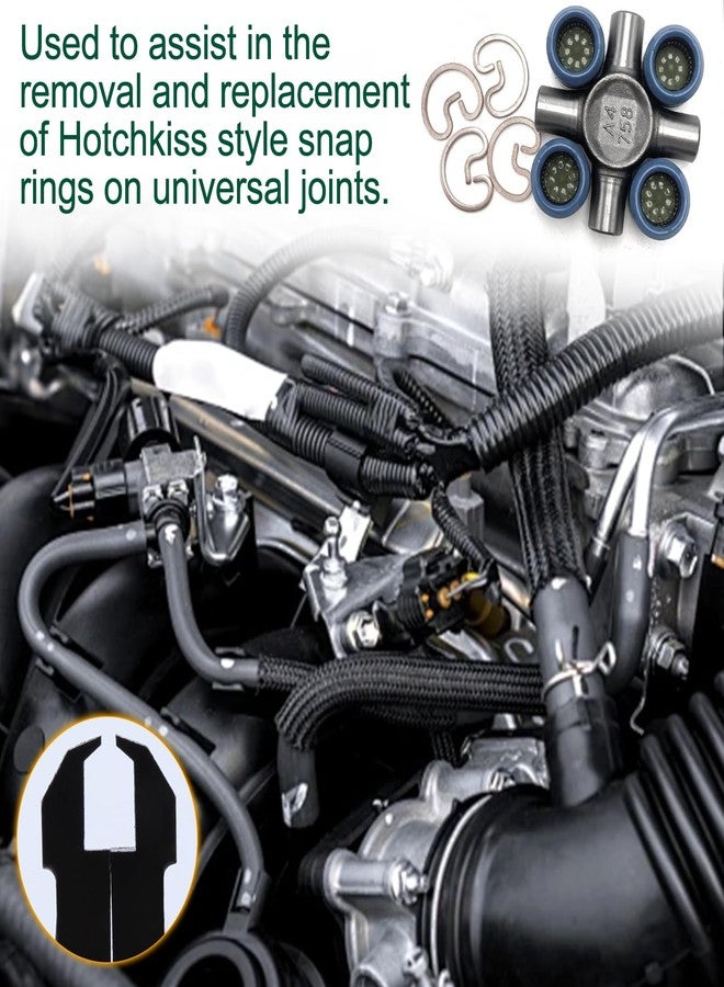 SPEEDWOX Heavy Duty Angled U-Joint Snap Ring Pliers - Push Pin & Trim Clip Removal Tool for Automotive Use - Image 2